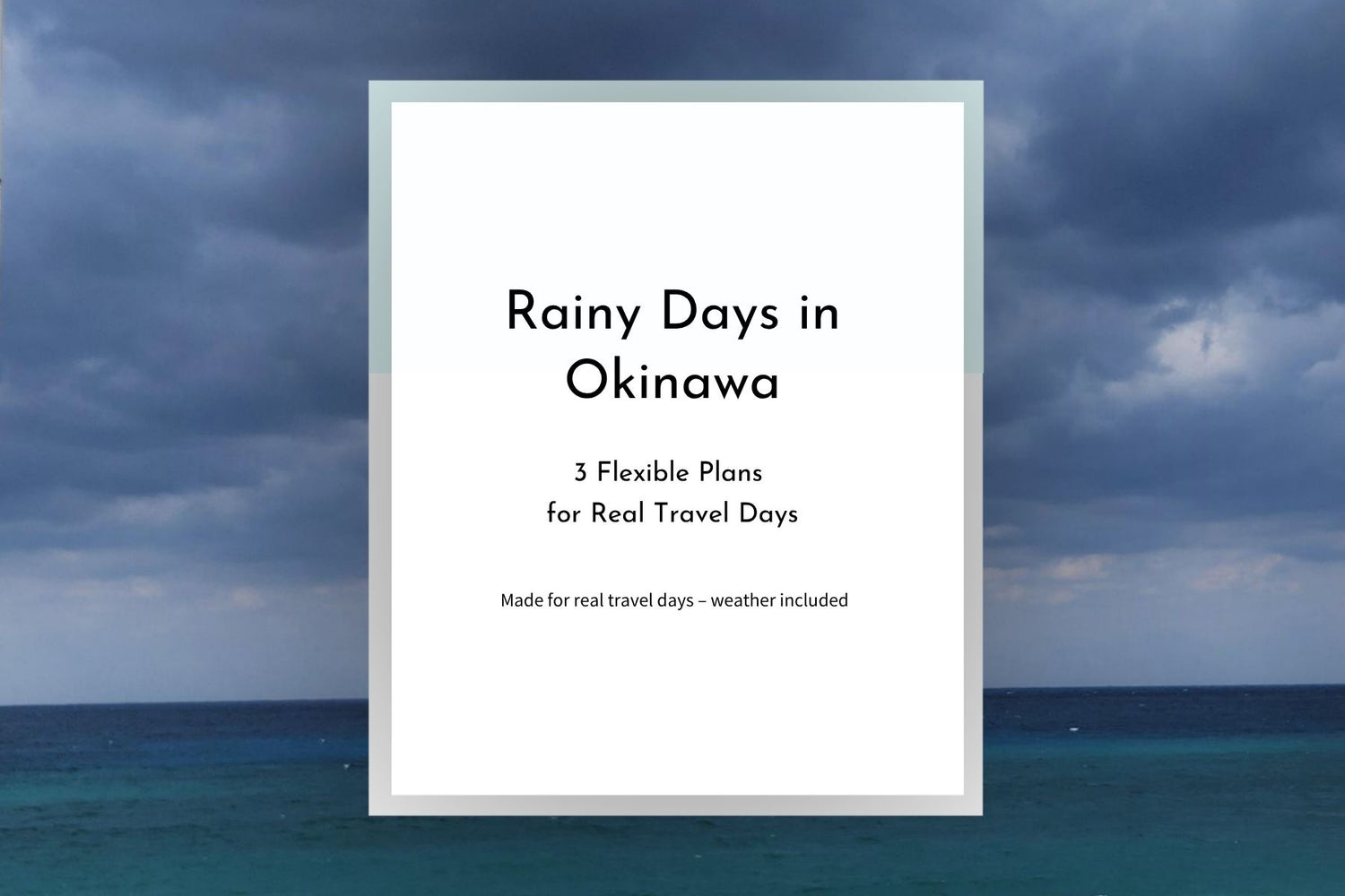 rainy season in Okinawa 