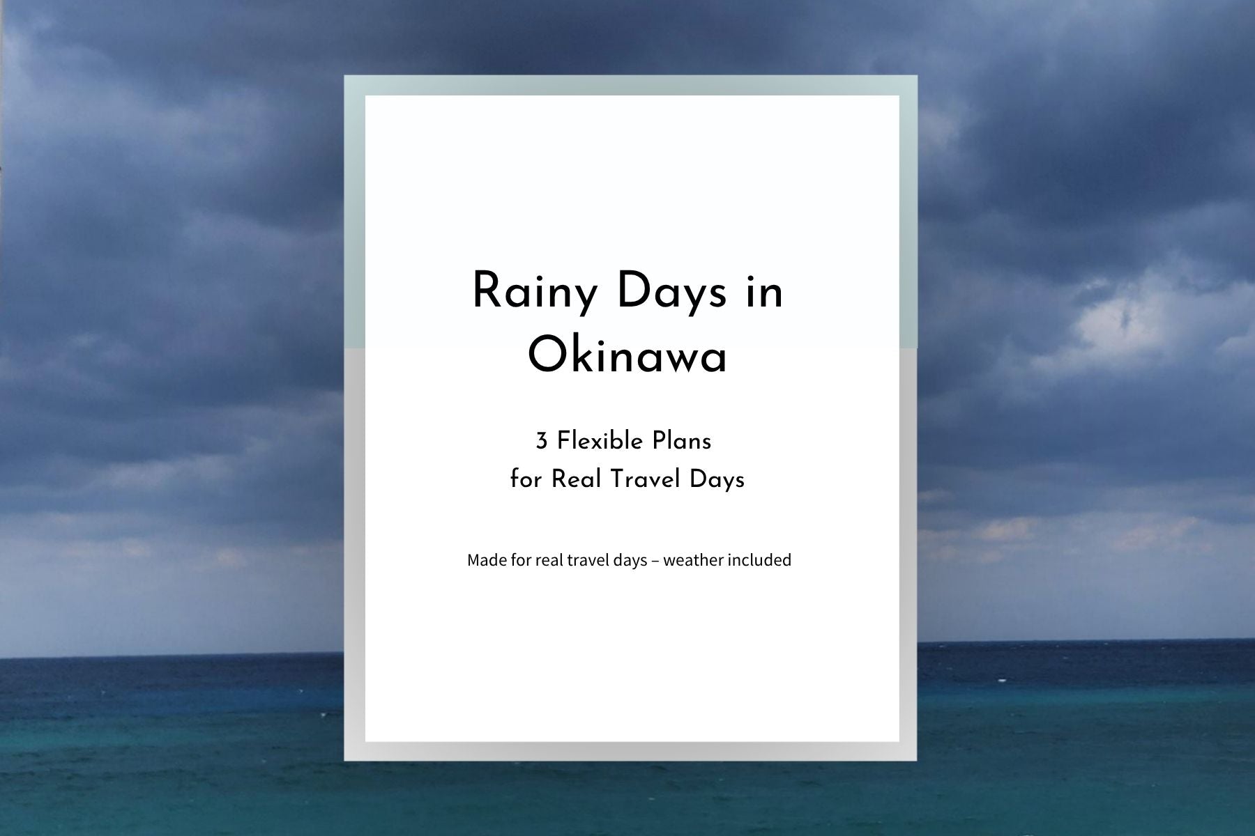 rainy season in Okinawa 