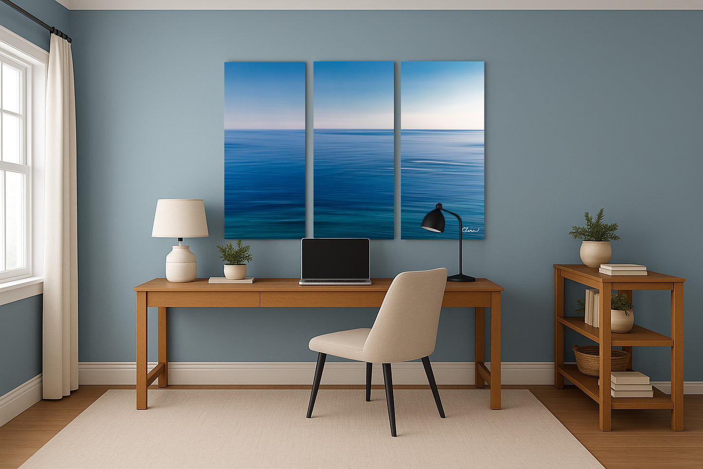 "Blue Infinity" Metal Artwork