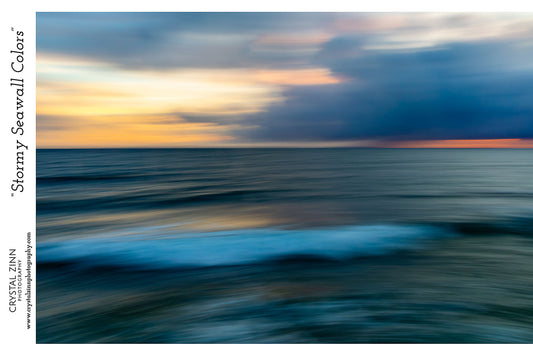 "Stormy Seawall Colors" Metal Artwork